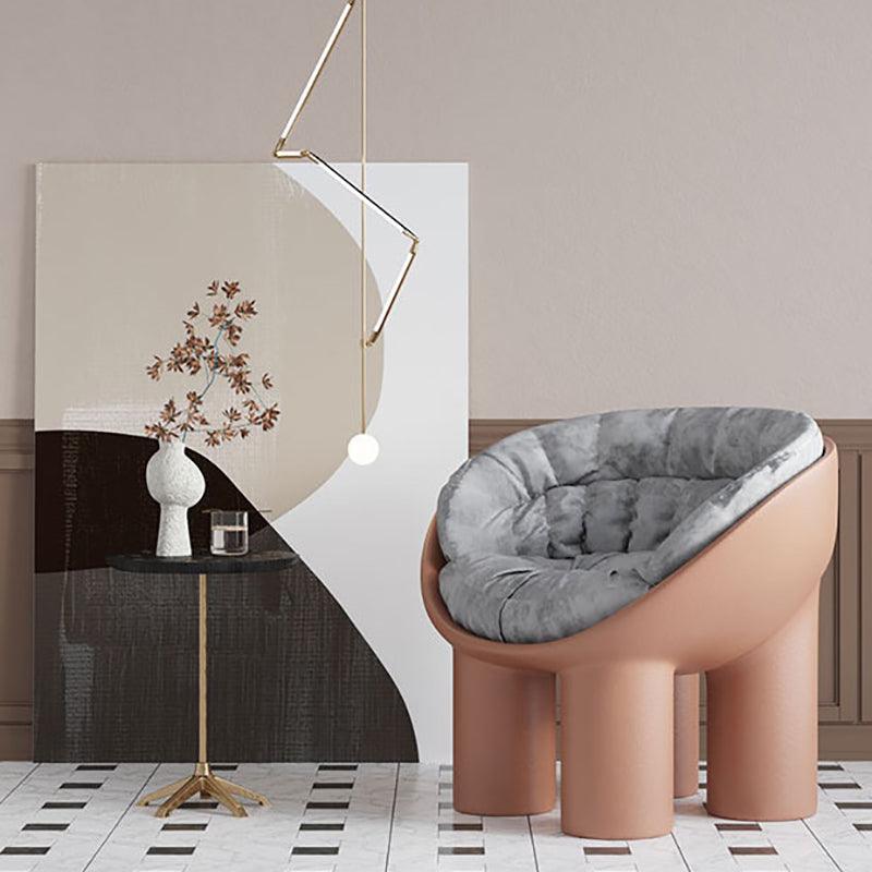 Roly Poly Fiberglass Armchair With Cushion, Black-Weilai Concept-Weilai Concept