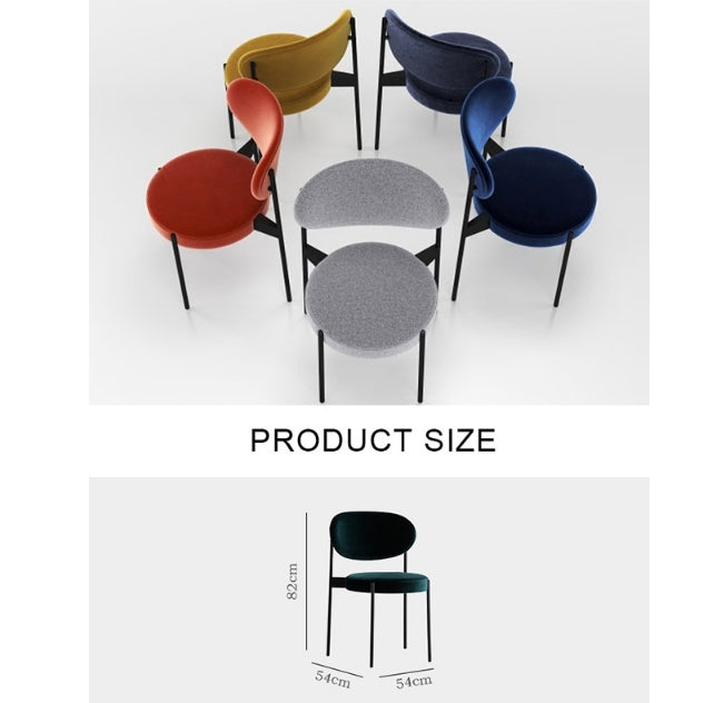 Ahmed Dining Chair, Velvet-Weilai Concept-Weilai Concept