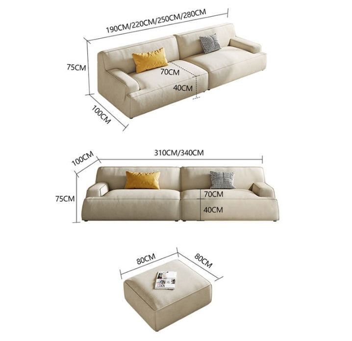 Isaac Three Seater, Four Seater, Five Seater Sofa, Modular Sofa, Leathaire-Weilai Concept-Weilai Concept