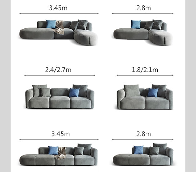 FIN Four Seater Sofa, Four Seater Corner Sofa, Grey Velvet-Weilai Concept-Weilai Concept