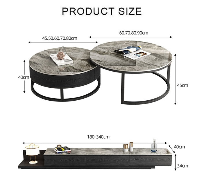 Gibs TV Stand, Galaxy Grey, Slight Bottom Scratch For Display-Weilai Concept-Weilai Concept