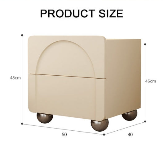 Niomi Bedside Table, Cream-Weilai Concept-Weilai Concept