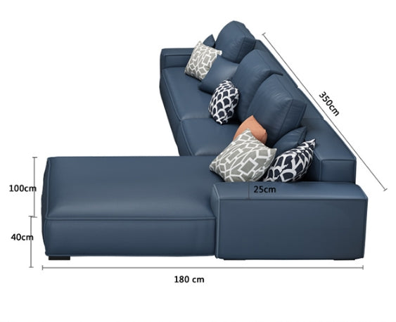 Nevaeh Three Seater Corner Sofa, Leathaire-Weilai Concept-Weilai Concept