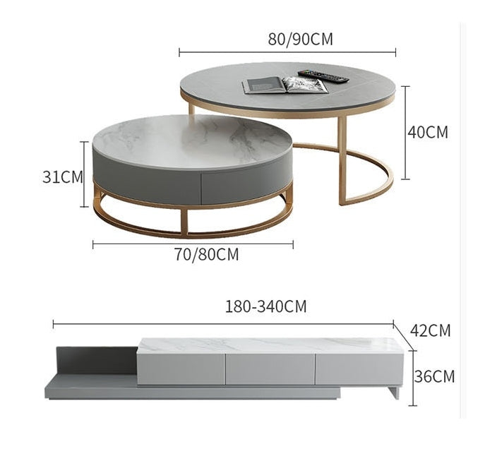 Lvinta Grey TV Stand, Wood-Weilai Concept-Weilai Concept
