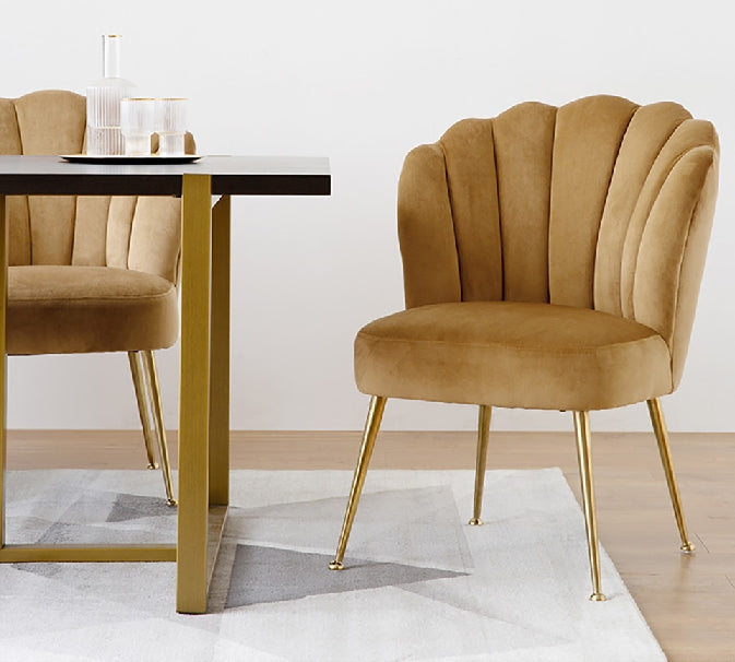 Dwight Dining Chair, Gold Frame-Weilai concept-Weilai Concept