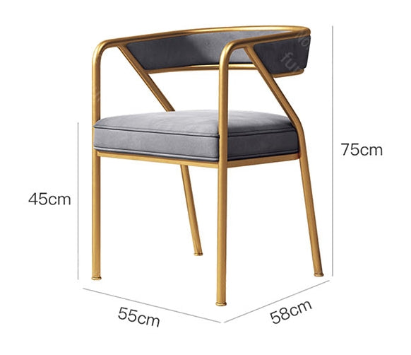 Dwight Dining Chair, Gold Frame-Weilai concept-Weilai Concept