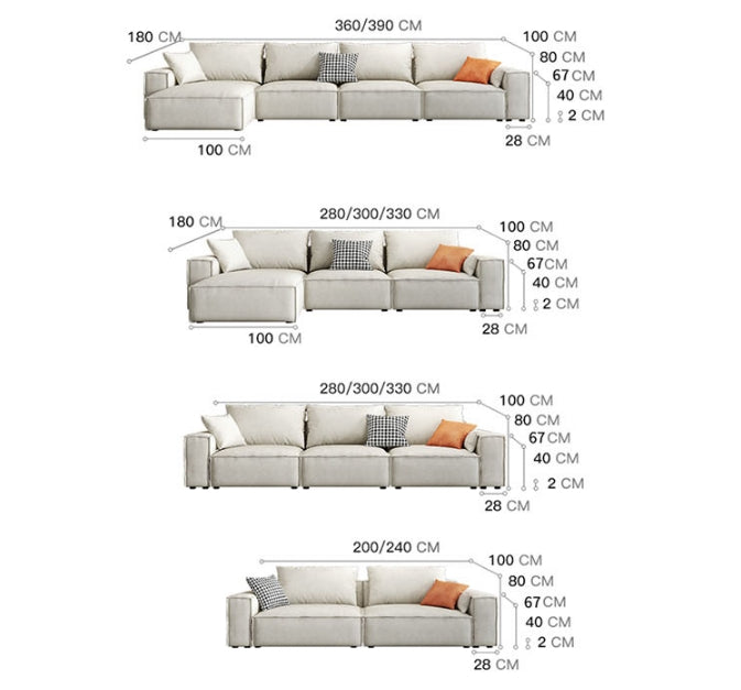 R67 Anselm Two Seater, Three Seater Sofa, Modular Sofa-Weilai Concept-Weilai Concept
