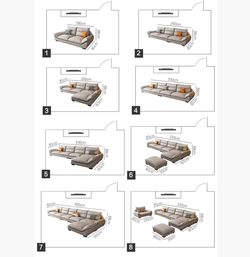 A900 Quinn Four Seater, Four Seater Corner Sofa, Leathaire-Sofas-Weilai Concept-Weilai Concept