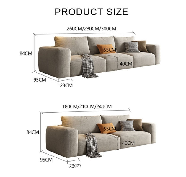 Lionel Two Seater Sofa, Linen-Weilai Concept-Weilai Concept