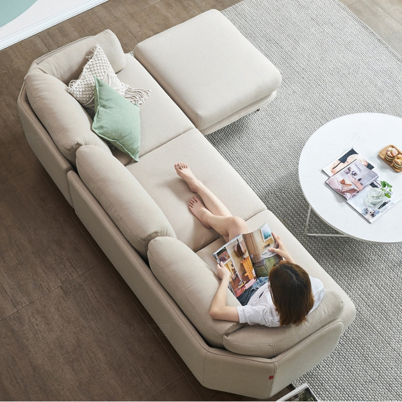 U182 Two Seater, Three Seater, Four Seater Corner Sofa, Off-White Cotton Linen-Weilai Concept-Weilai Concept