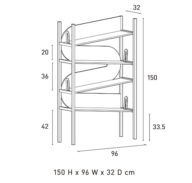 Butterworth Shelving Unit, Bookcase, Wood-Weilai Concept-Weilai Concept