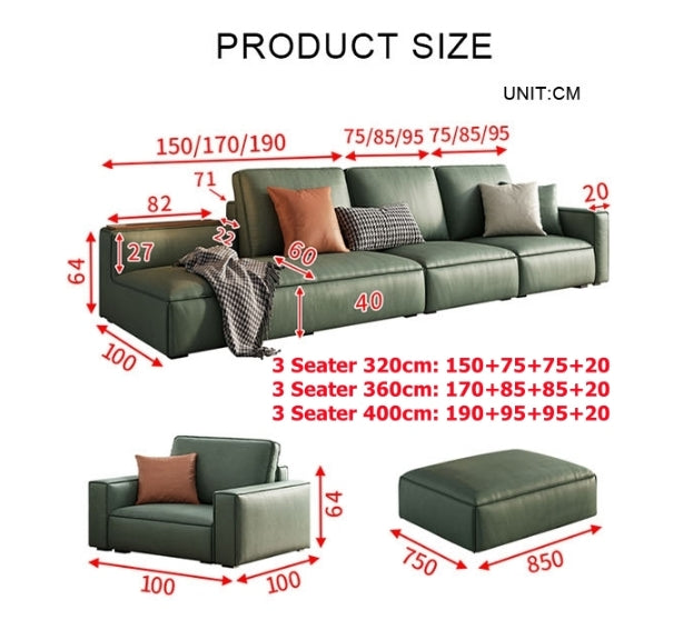 Cyril L511 Two Seater, Three Seater, Four Seater Sofa, Armchair, Modular Sofa-Weilai Concept-Weilai Concept