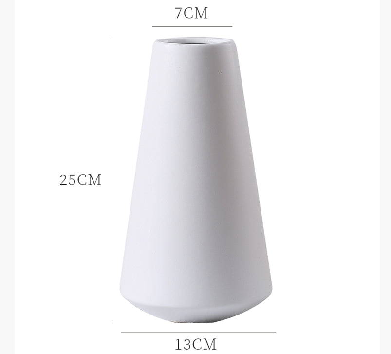 Ceramic Vase, Black/ White-Weilai Concept-White Large-Weilai Concept