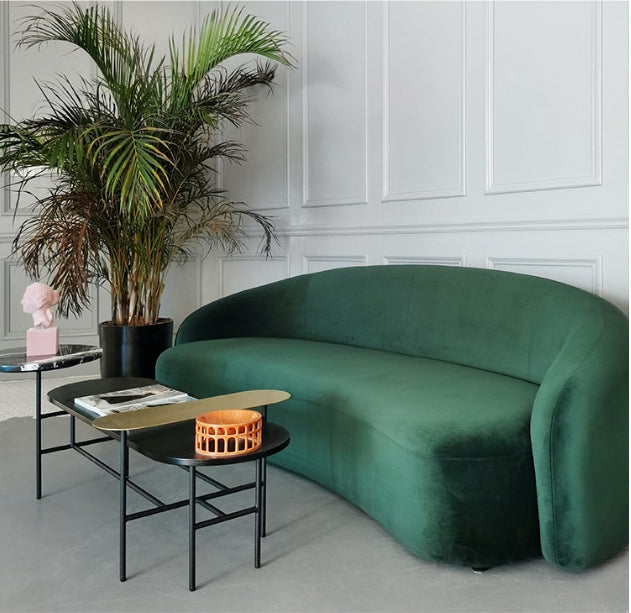 Julep Modern Curved Three Seater, Four Seater Sofa, Velvet-Weilai Concept-Weilai Concept