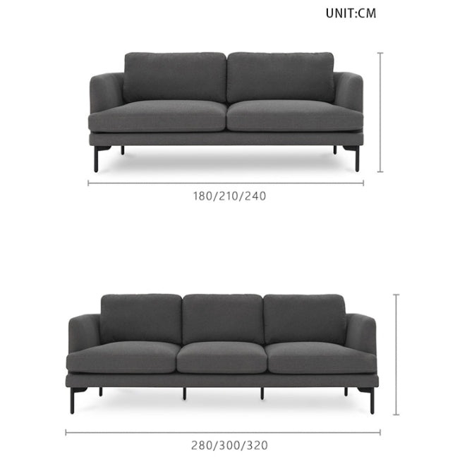 Haven Two Seater Sofa, Armchair, Green Linen-Weilai Concept-Weilai Concept