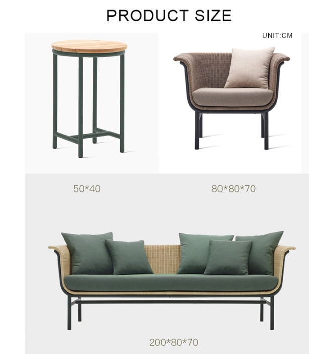 Budron Rattan Armchair, Two Seater, Indoor/ Outdoor Furniture-Chairs-Weilai Concept-Weilai Concept