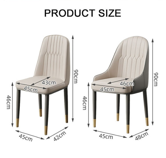 Scott Dining Chair, PU Leather-Weilai concept-Weilai Concept