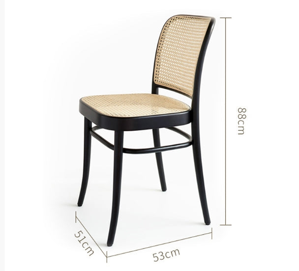 Vanesa Rattan Dining Chair, Oak-Weilai Concept-Weilai Concept