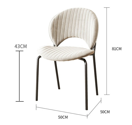 Jerome Shell Dining Chair, Velvet-Weilai concept-Weilai Concept
