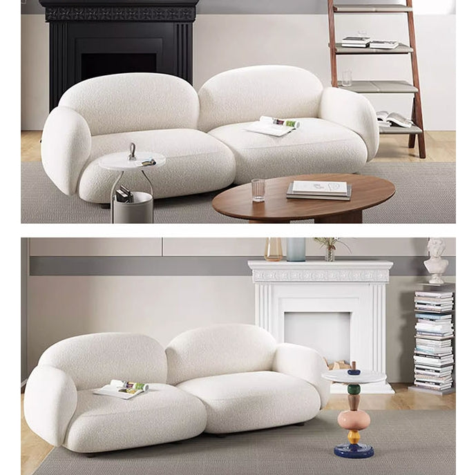 Caden Cloud Two Seater Sofa, White Boucle-Weilai Concept-Weilai Concept