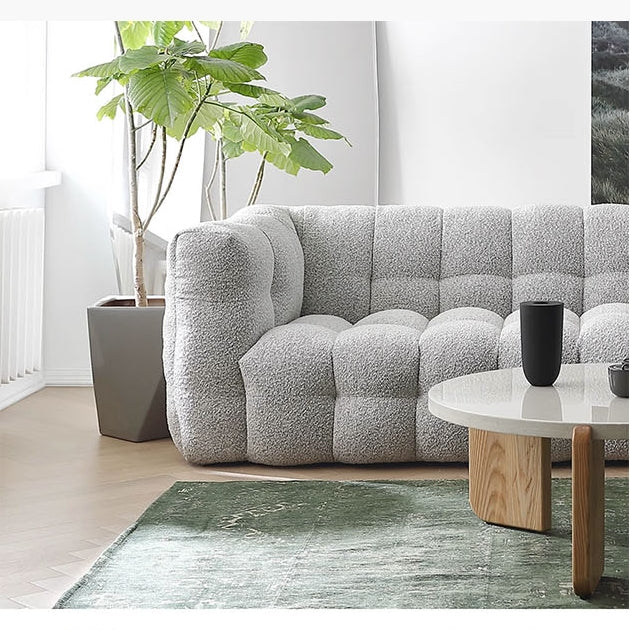 Zobah Two Seater, Three Seater Sofa, Grey Boucle-Weilai Concept-Weilai Concept
