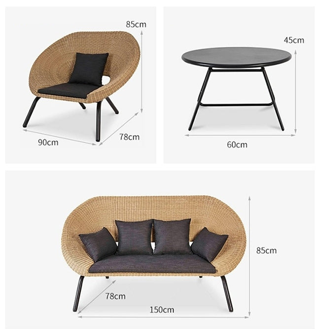 Bonsallo Rattan Armchair, Outdoor Furniture-Weilai Concept-Weilai Concept