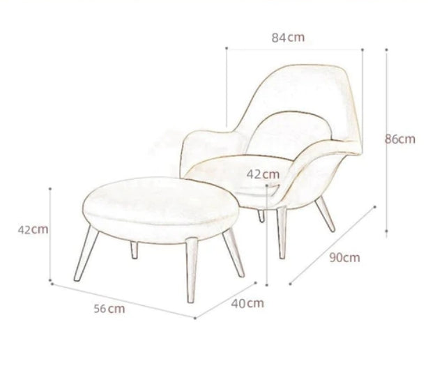Fredericia Swoon Armchair And Footstool, Velvet-Weilai Concept-Weilai Concept