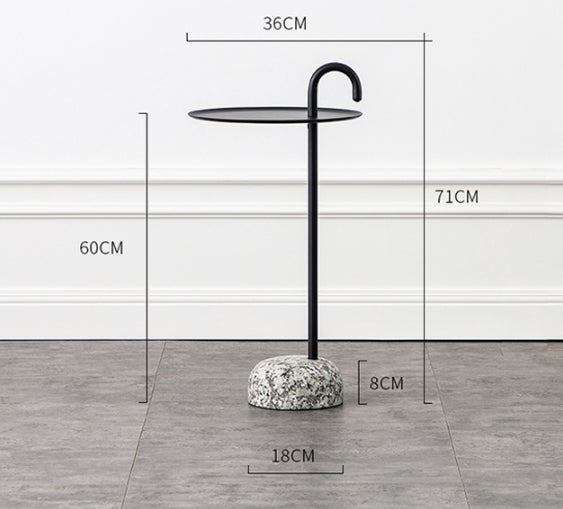 Stone Crutch Side Table, Black-Weilai Concept-Weilai Concept
