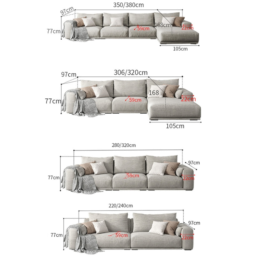 Frances Two Seater, Three Seater Sofa, Cotton Linen-Weilai Concept-Weilai Concept