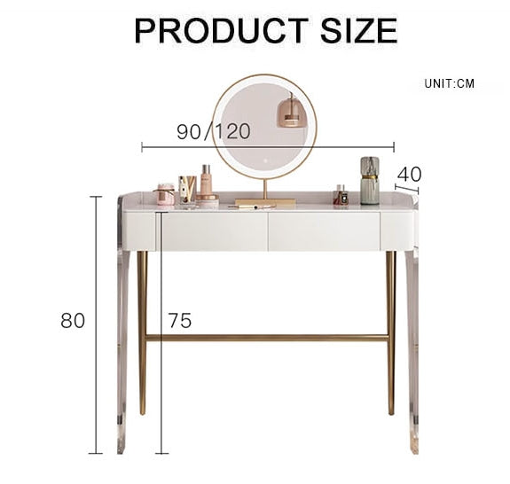 Deborah Dressing Table, Cream-Weilai Concept-Weilai Concept