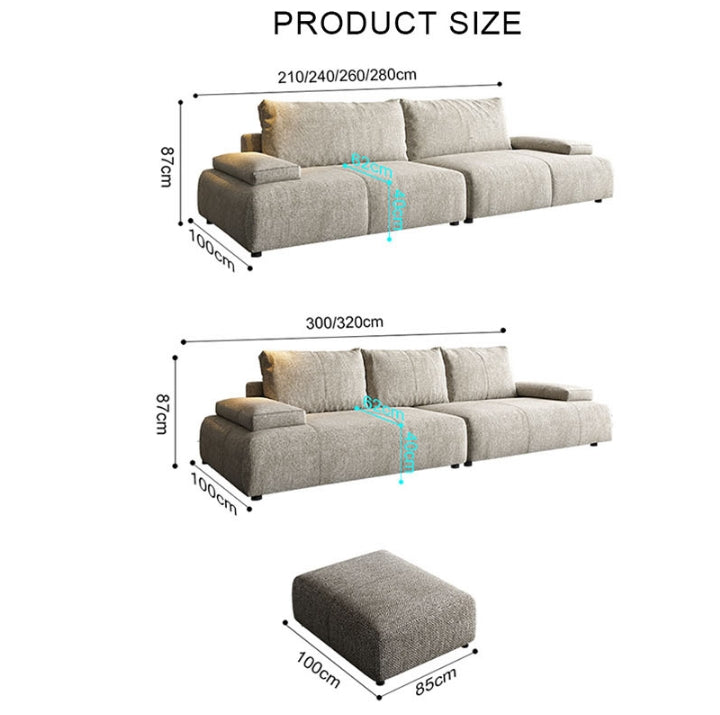 Hank L10 Two Seater, Three Seater Sofa, Linen-Weilai Concept-Weilai Concept