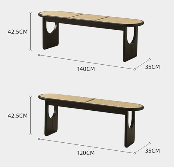 Angelia Vine Woven Bench-Weilai Concept-Weilai Concept