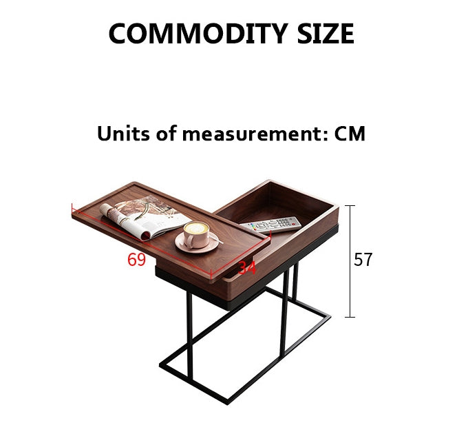 Hay Storage Side Table, Walnut-Weilai Concept-Weilai Concept