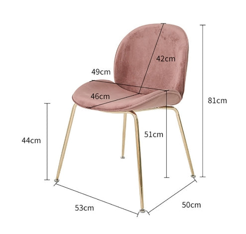Lule Dining Chair, Velvet-Weilai Concept-Weilai Concept