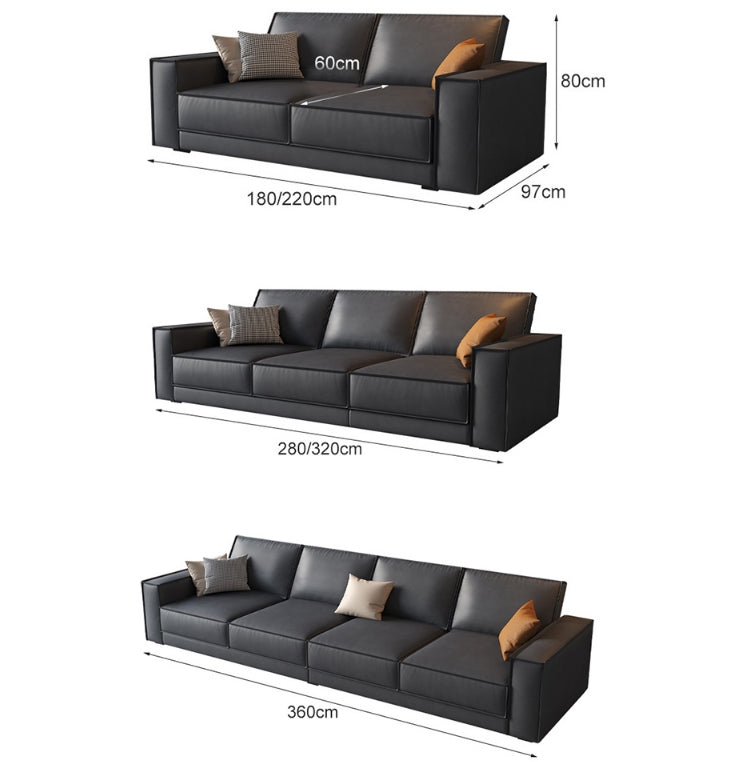 Slan Two Seater Sofa, Three Seater Sofa - Black-Weilai Concept-Weilai Concept