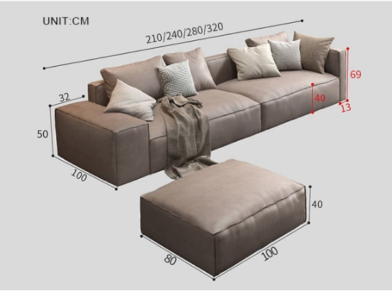 Hartste Three Seater Sofa, Leathaire-Weilai Concept-Weilai Concept