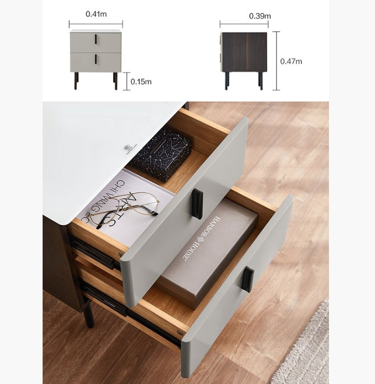 Ditzel Bedside Table, Light Grey-Weilai Concept-Weilai Concept