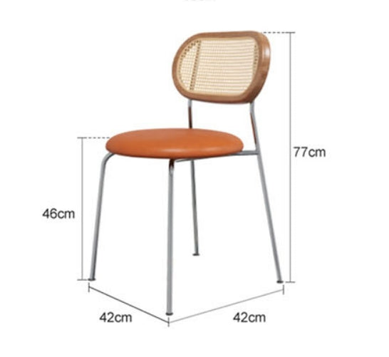 Ozzie Rattan Dining Chair, Round Seat Pad-Weilai concept-Weilai Concept