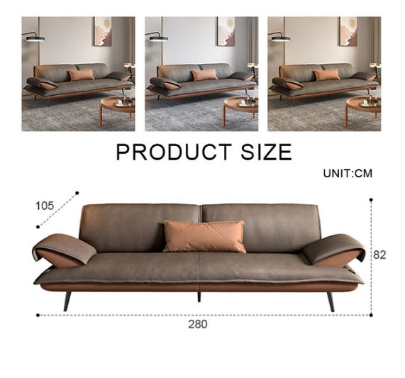 Julius S25 Three Seater Sofa, Leathaire-Weilai Concept-Weilai Concept