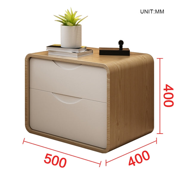 Signer Side Table, Bedside Table, Black / White, Walnut-Weilai Concept-Weilai Concept