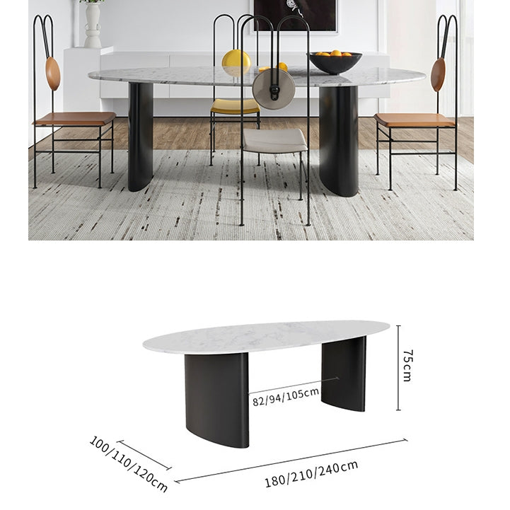 Tambo Dining Table, Pebble Shape, Sintered Stone-Weilai Concept-Weilai Concept