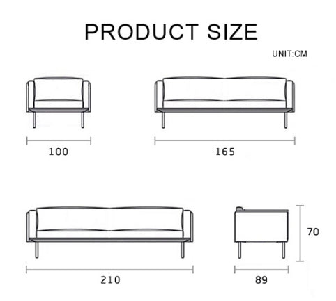 Finnegan Two Seater Sofa, Linen-Weilai Concept-Weilai Concept