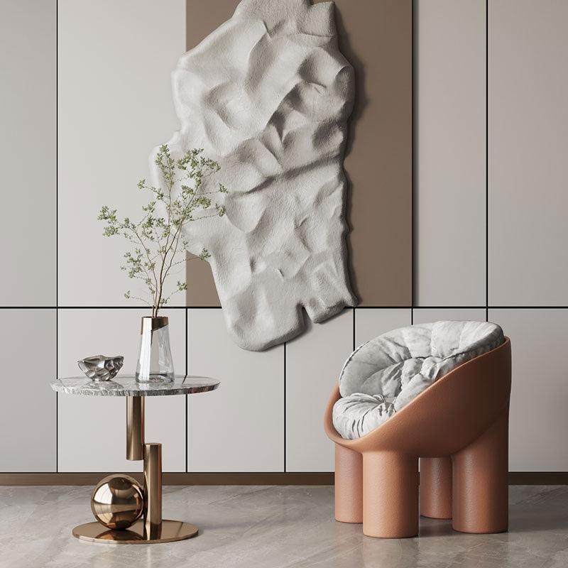 Roly Poly Fiberglass Armchair With Cushion, Black-Weilai Concept-Weilai Concept