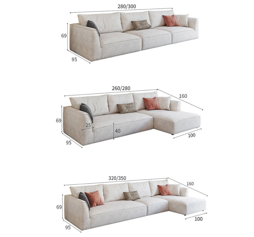 R77 Dexter Three Seater Sofa, Modular Sofa, Leathaire-Weilai Concept-Weilai Concept
