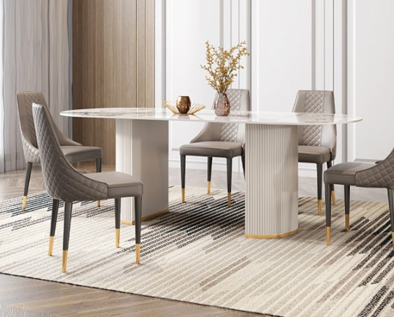 A Set of 2 Costanza Matching Dining Chairs, Grey For Clearance-Weilai Concept-Weilai Concept