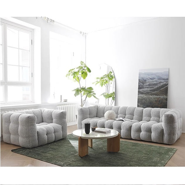 Zobah Two Seater, Three Seater Sofa, Grey Boucle-Weilai Concept-Weilai Concept