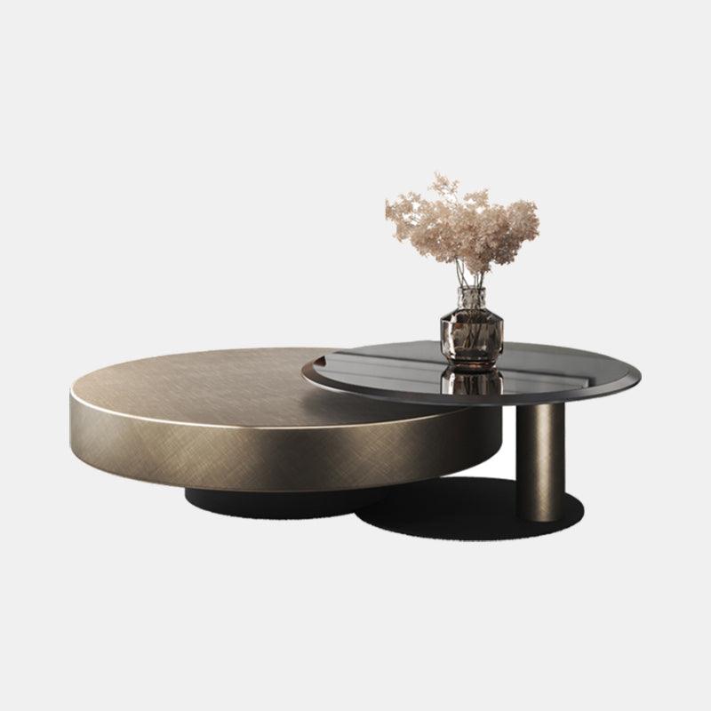 Gold Nesting Coffee Table, Gold 100cm/65cm For Display With Dents On Top-Weilai Concept-Weilai Concept