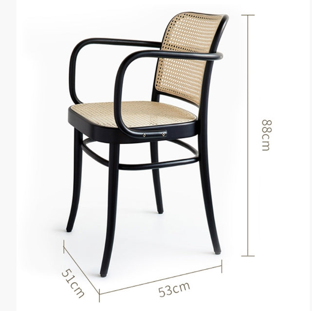 Vanesa Rattan Dining Chair, Oak-Weilai Concept-Weilai Concept
