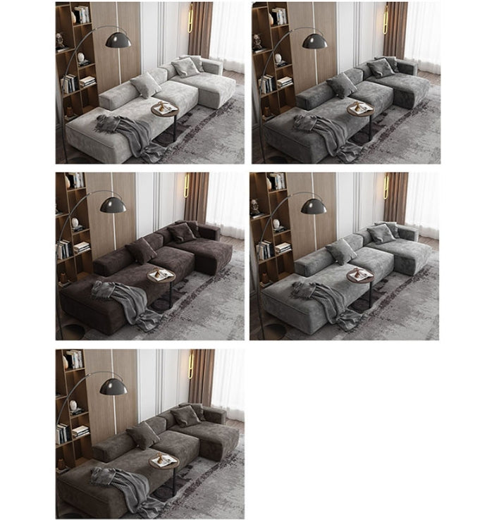 Yetta Three Seater, Four Seater Sofa, Corner Sofa, Grey Velvet-Weilai Concept-Weilai Concept