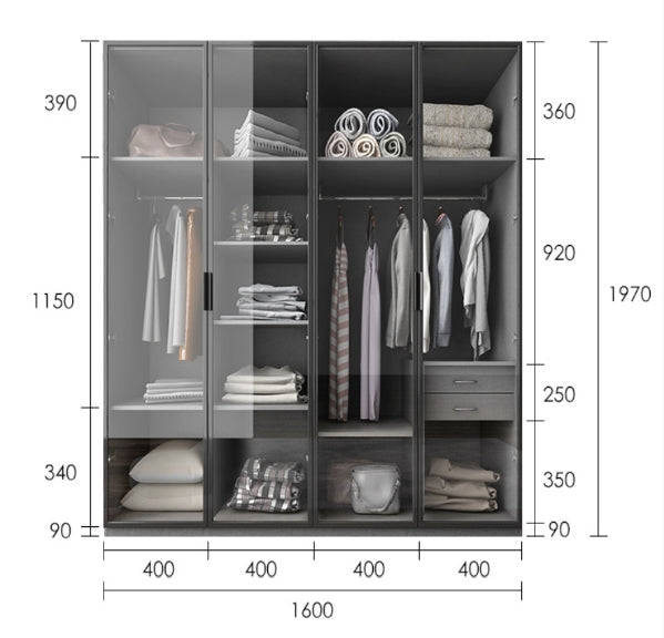 KA9370 Wardrobe, Different Sizes Available-Weilai Concept-Weilai Concept